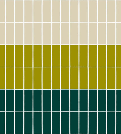 Tiiliskivi Wallpaper by Marimekko Olive/Green