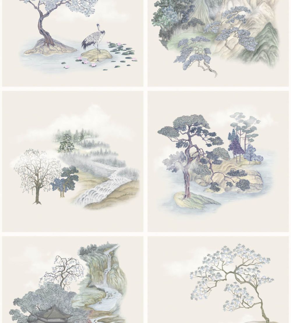 Tile Toile Wallpaper by Cole & Son Blue