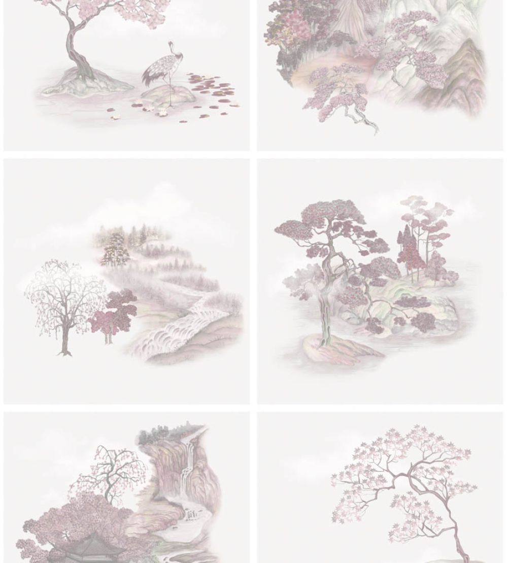 Tile Toile Wallpaper by Cole & Son Pink