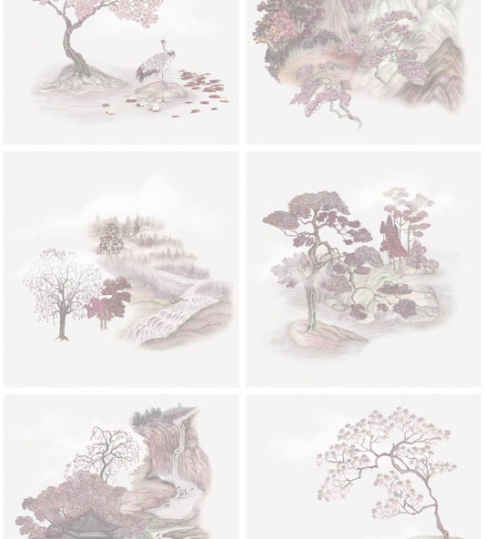 Tile Toile Wallpaper by Cole & Son Pink