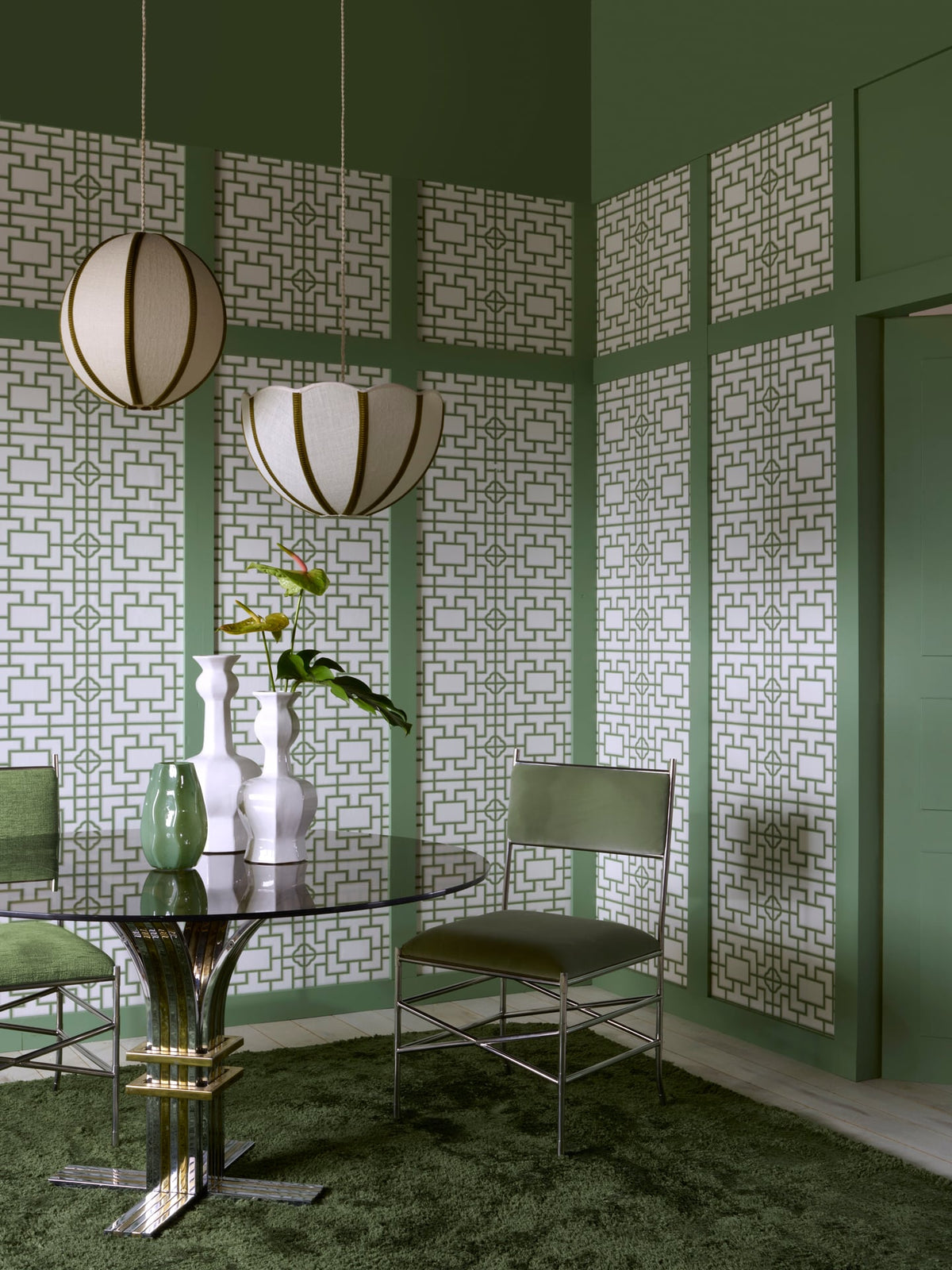 Tilly Wallpaper by Pierre Frey shown in a room setting (view 1)