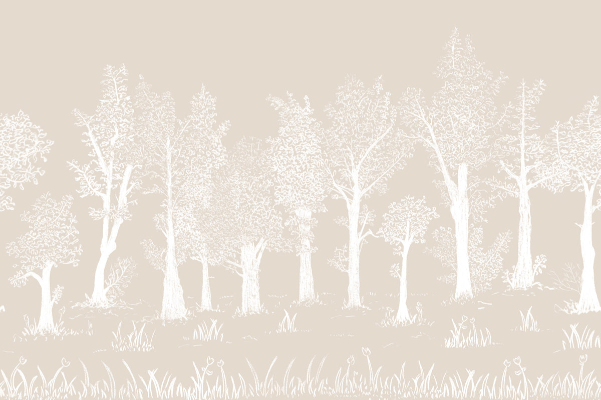 Timber Neutral mural by Hovia