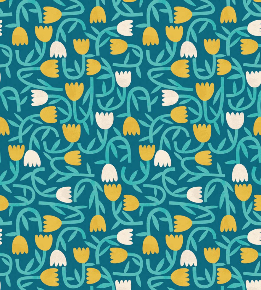 Tiny Tulip Wallpaper by Ohpopsi Azure