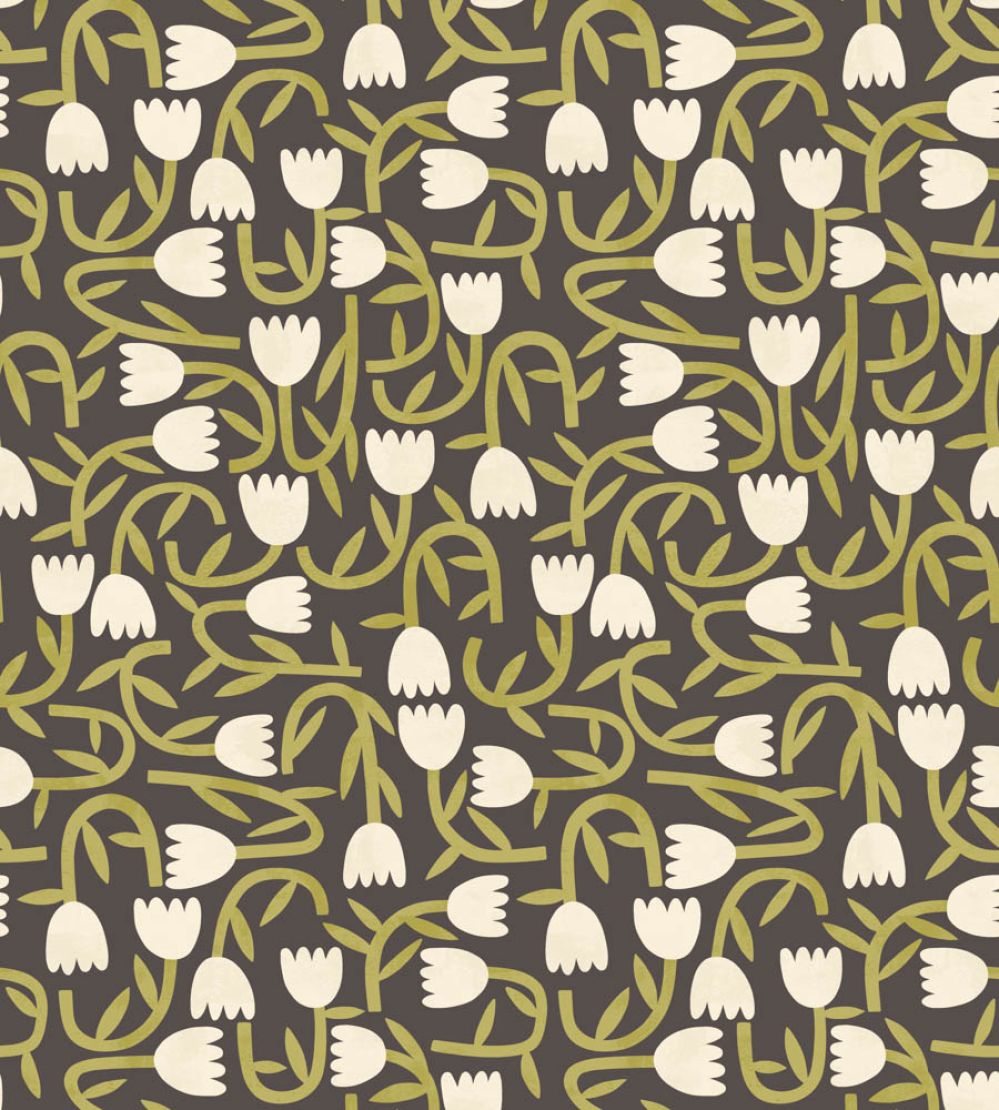 Tiny Tulip Wallpaper by Ohpopsi Midnight