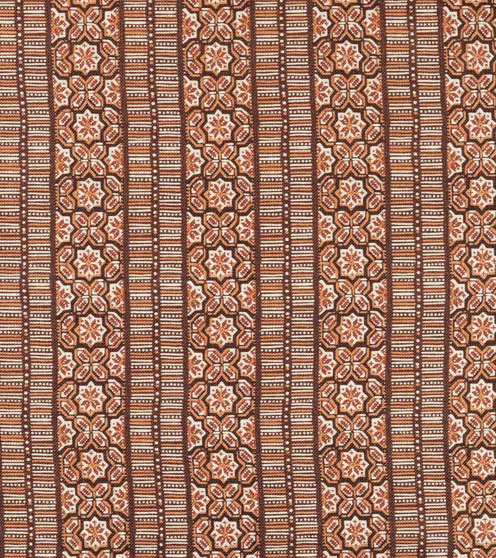 Casimir Stripe Fabric by Casa Lopez in Beige/Brown