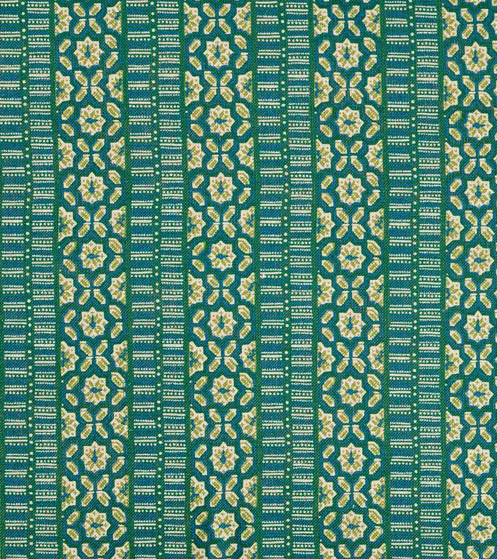 Casimir Stripe Fabric by Casa Lopez in Blue/Olive