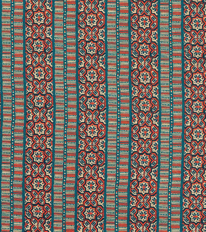 Casimir Stripe Fabric by Casa Lopez in Coral/Peacock