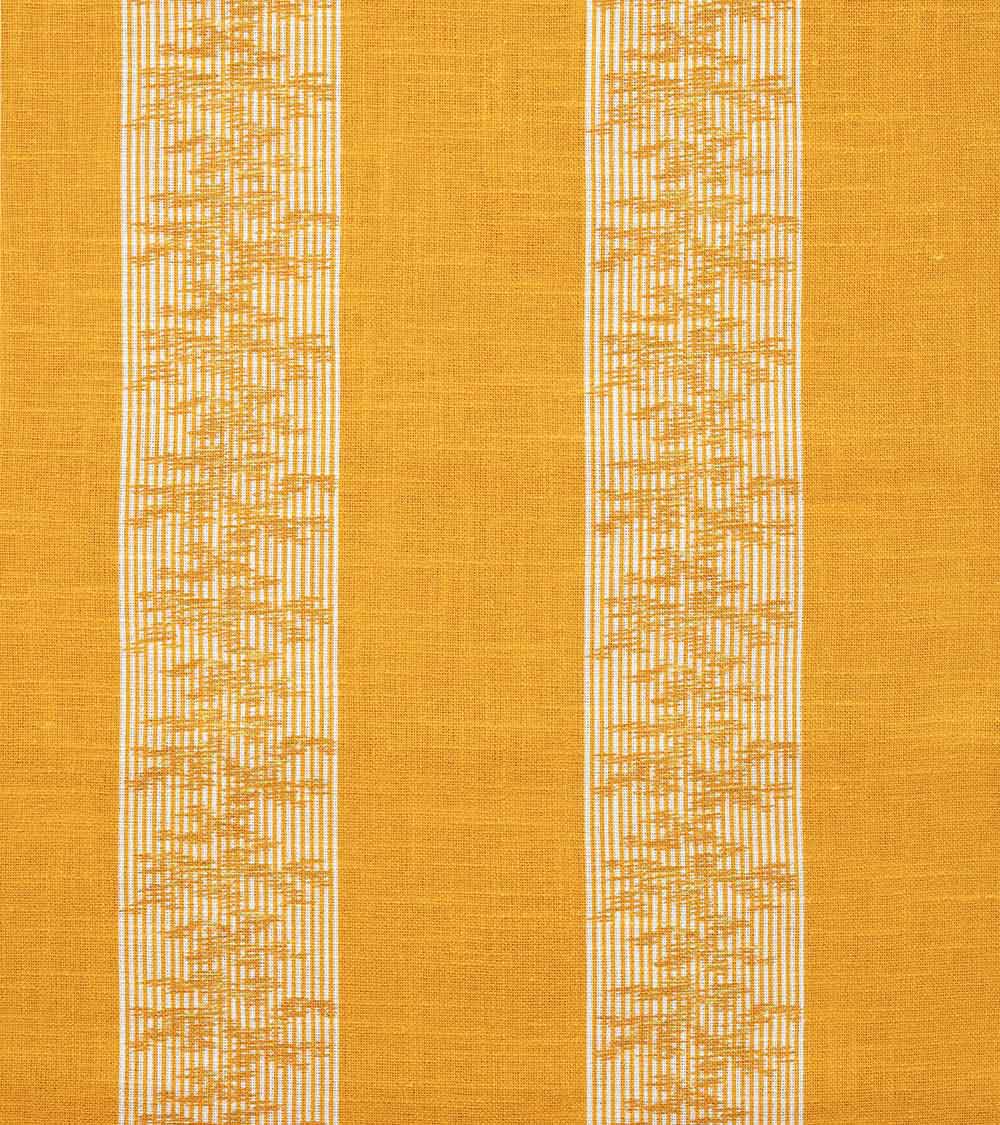 Ottoman Stripe Fabric by Casa Lopez in Yellow