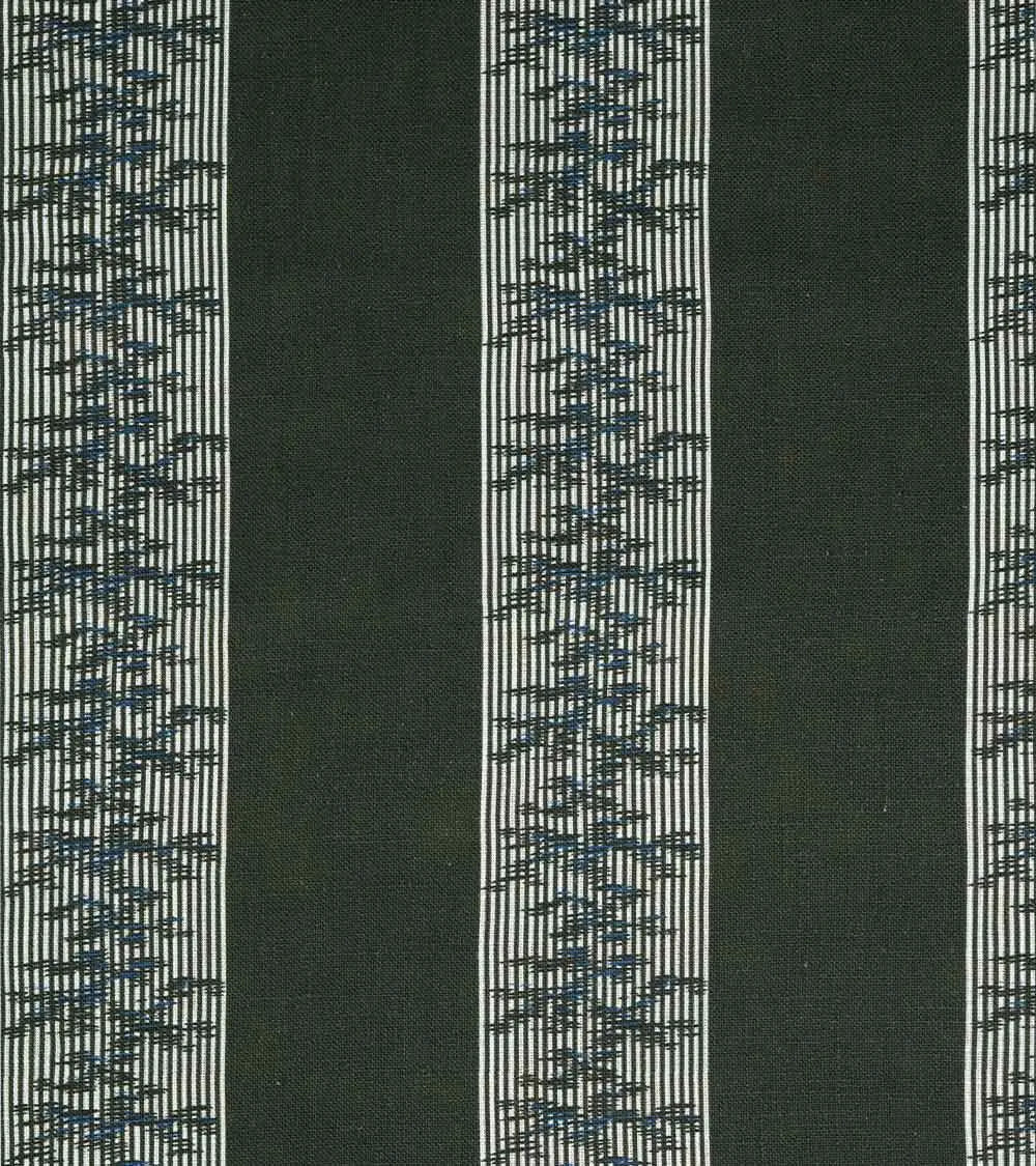Ottoman Stripe Fabric by Casa Lopez in Fir Green