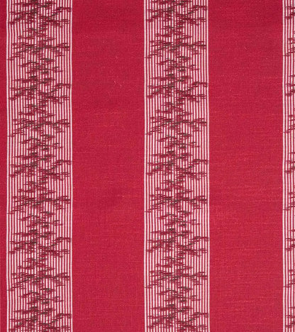 Ottoman Stripe Fabric by Casa Lopez in Red