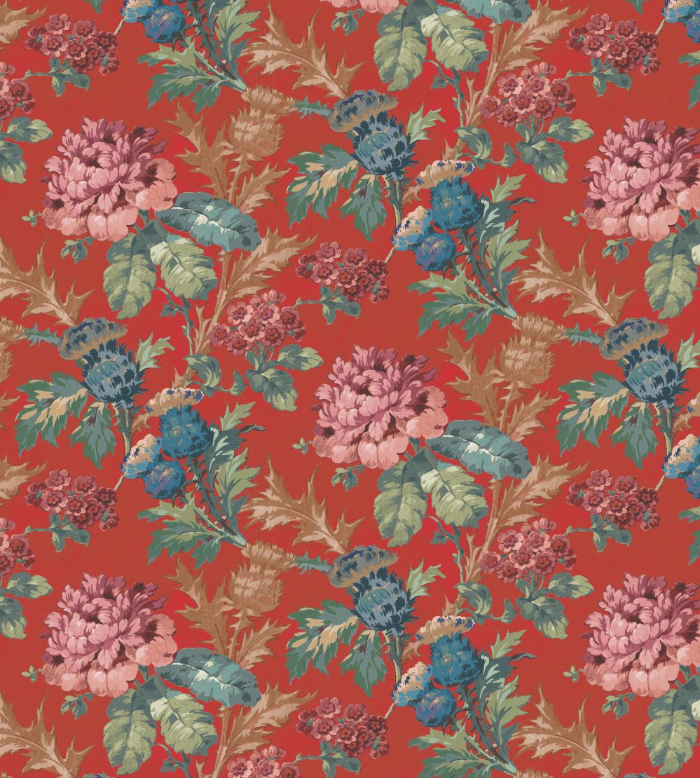 Tobermory Fabric by Arley House Scarlet