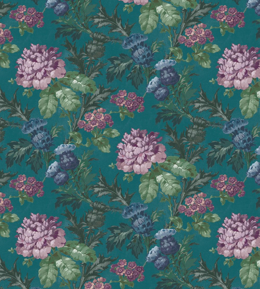Tobermory Fabric by Arley House Teal