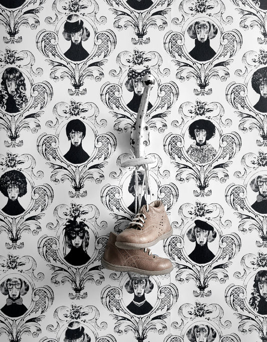 Together Wallpaper by Studio Lisa Bengtsson in Black