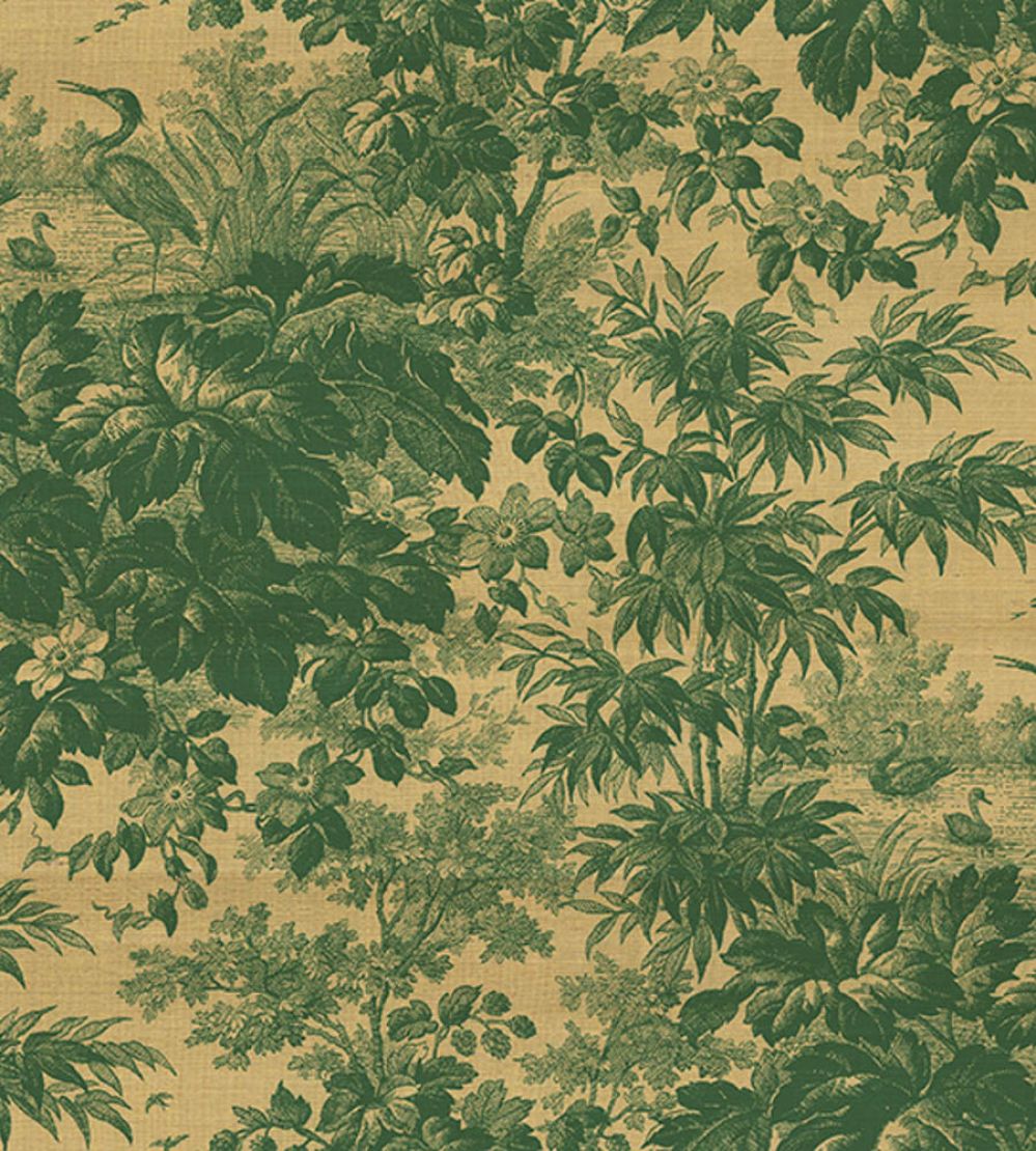Toile Silk Wallpaper by Jannelli&Volpi Green