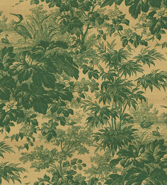 Toile Silk Wallpaper by Jannelli&Volpi Green
