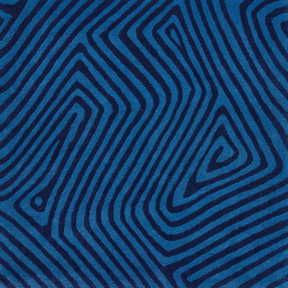 Tonga 2 Couleurs Rug by Pierre Frey in Bleu Acier (FT202003)