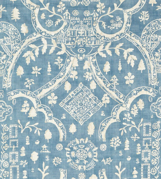 Topiary View Fabric by Sanderson Tetbury Blue