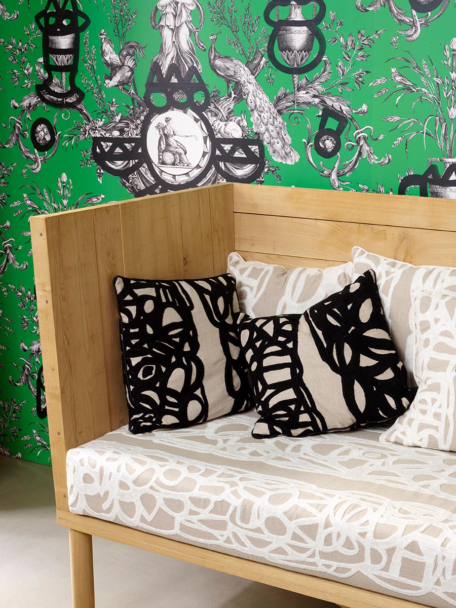 Totem Fabric by Pierre Frey shown in a room setting (view 1)