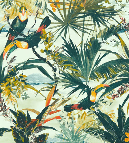 Toucan Wallpaper by Clarke & Clarke Antique