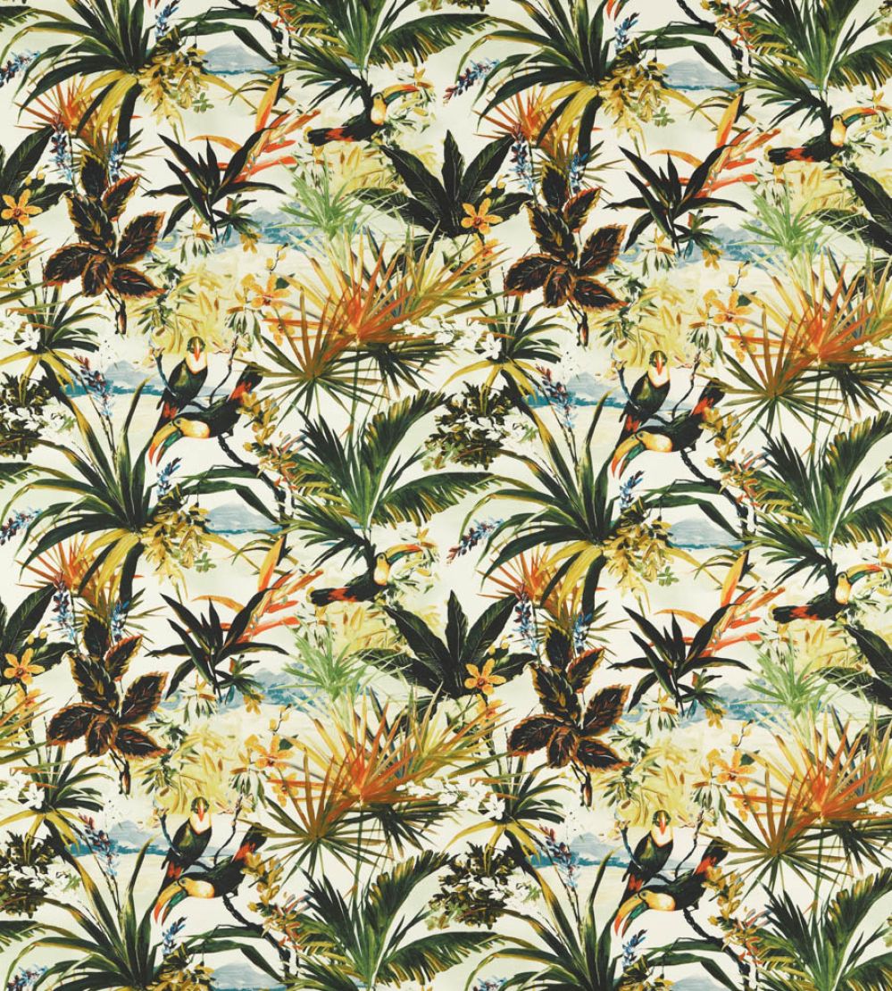 Toucan Outdoor Fabric by Clarke & Clarke Antique