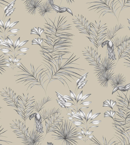 Toucan Toile Wallpaper by Ohpopsi Linen