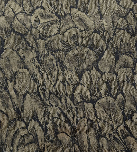 Tranquil Foil Wallpaper by 1838 Wallcoverings Jet