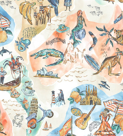 Travel Map Wallpaper by Brand McKenzie Earth