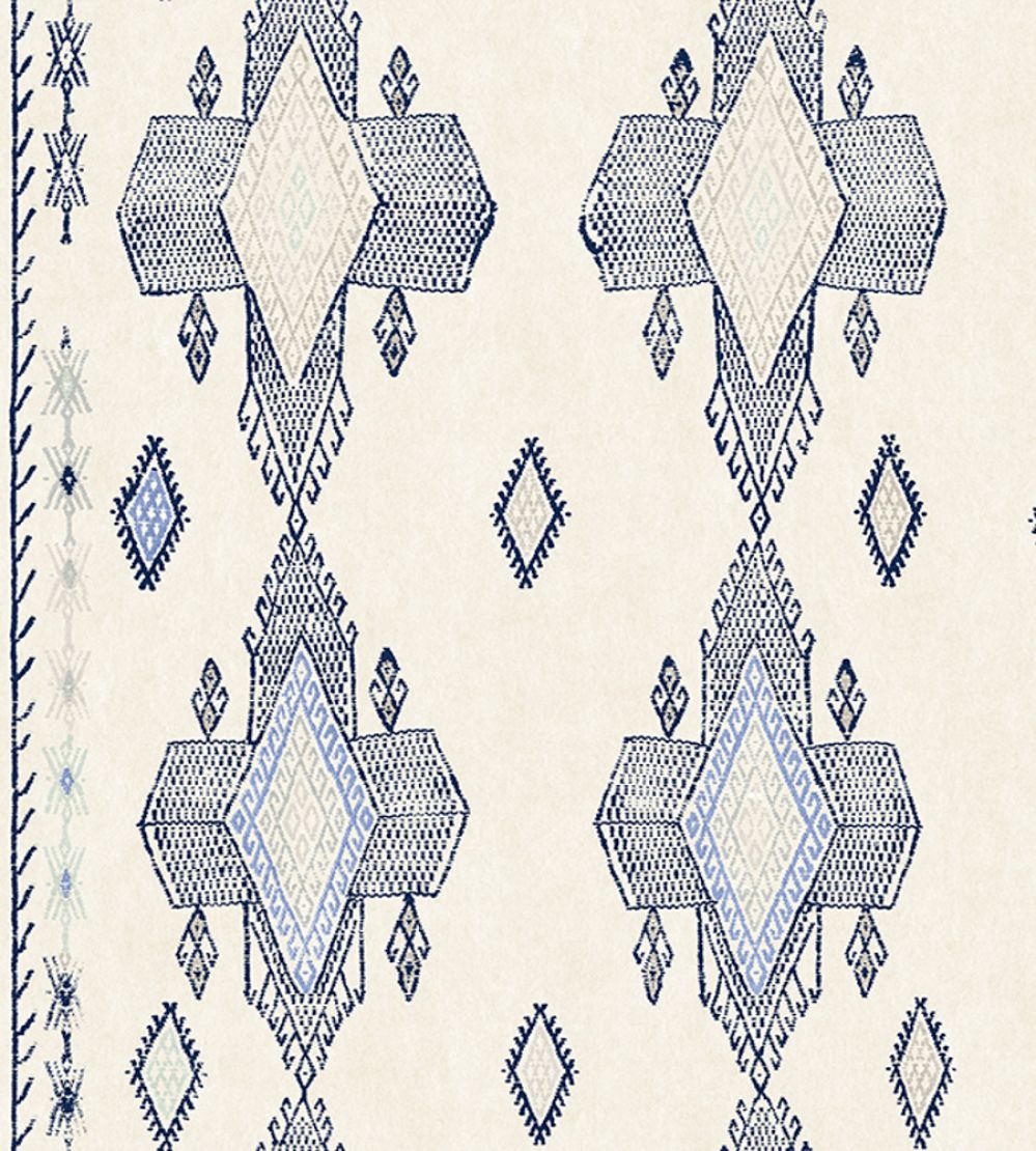 Travelling Light Wallpaper by Christopher Farr Cloth Cobalt