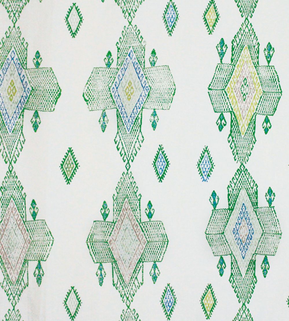 Travelling Light Fabric by Christopher Farr Cloth Green