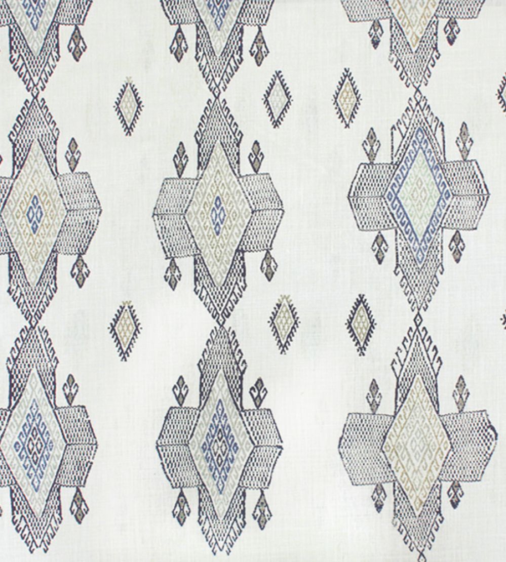 Travelling Light Fabric by Christopher Farr Cloth Indigo