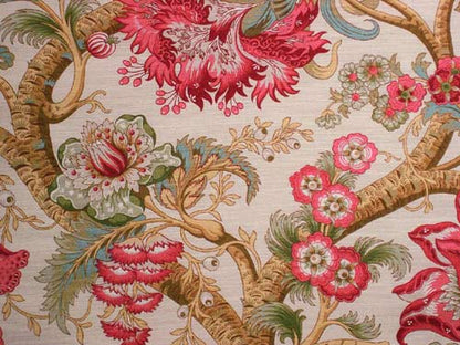 Tree of Life Fabric by Titley & Marr in Rose and Linen