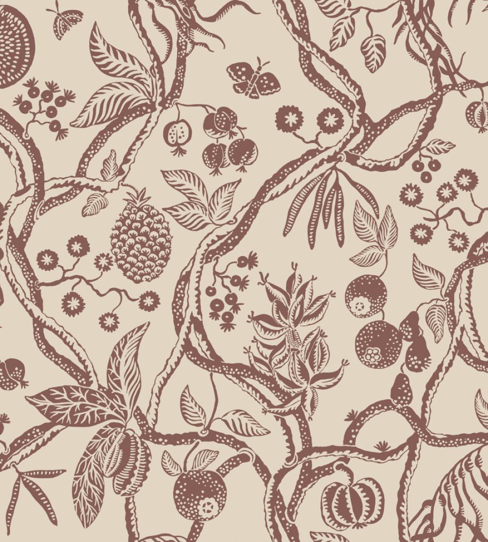Tree of Life Wallpaper by Sandberg Burgundy