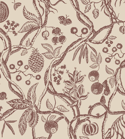 Tree of Life Wallpaper by Sandberg Burgundy