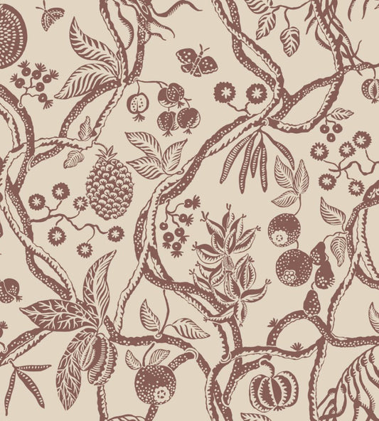 Tree of Life Wallpaper by Sandberg Burgundy