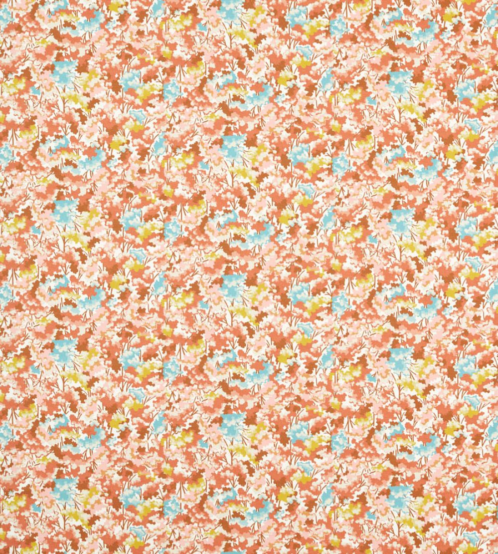 Tree Tops Fabric by Harlequin Baked Terracotta/Azul/Honey