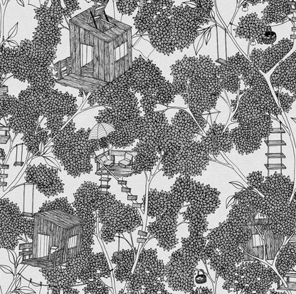 Treehouse Graphite wallpaper by Rebel Walls