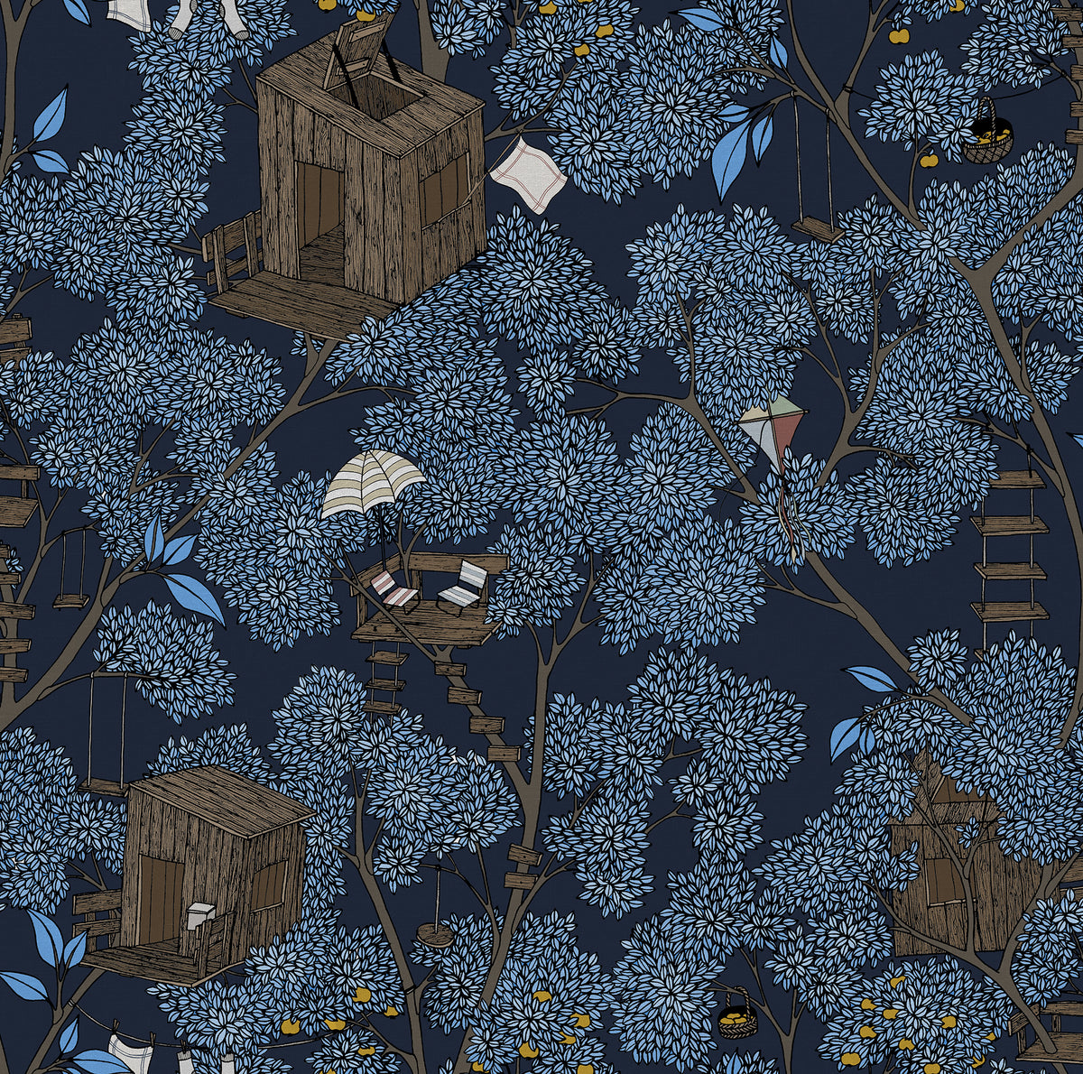 Treehouse Night wallpaper by Rebel Walls