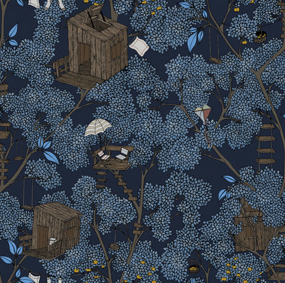 Treehouse Night wallpaper by Rebel Walls