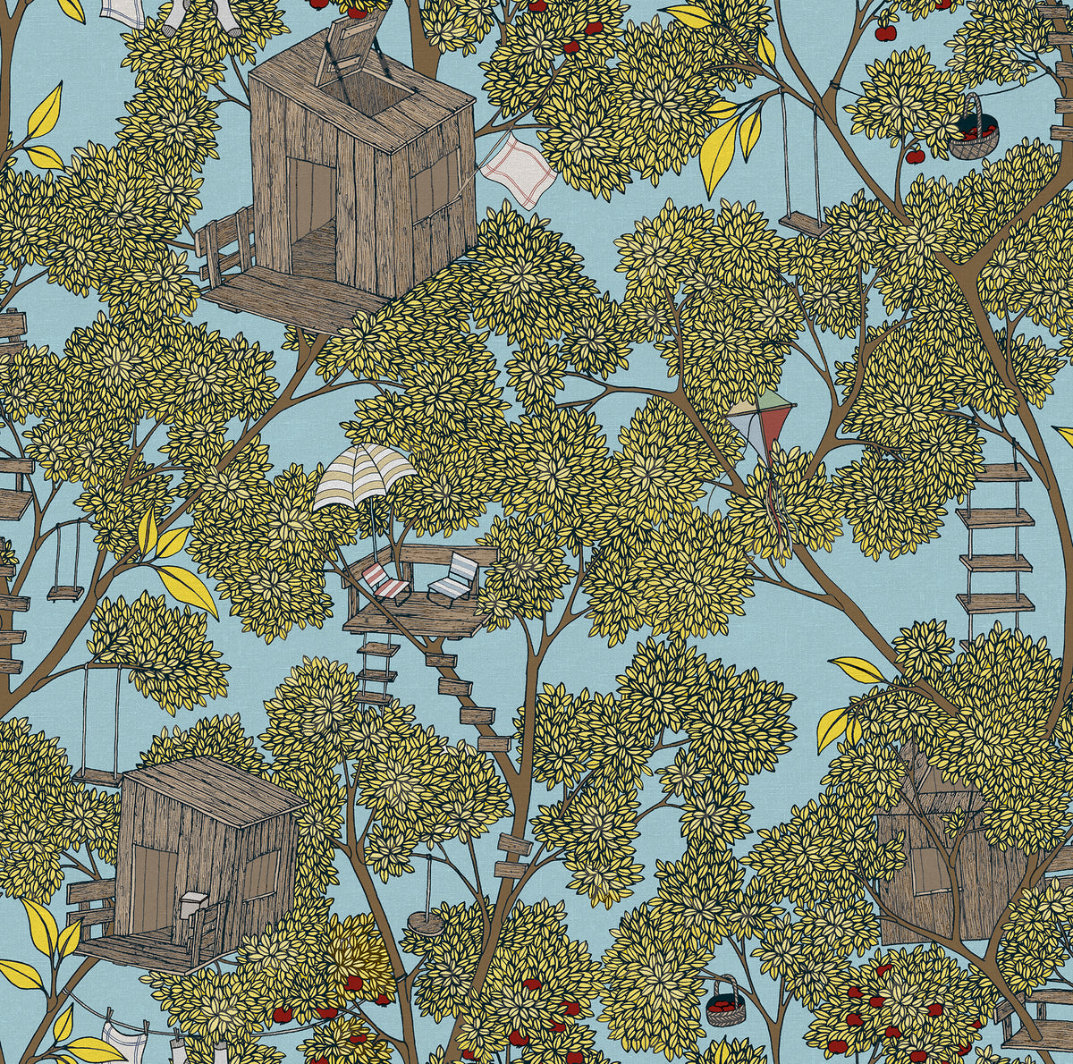 Treehouse Sunshine wallpaper by Rebel Walls