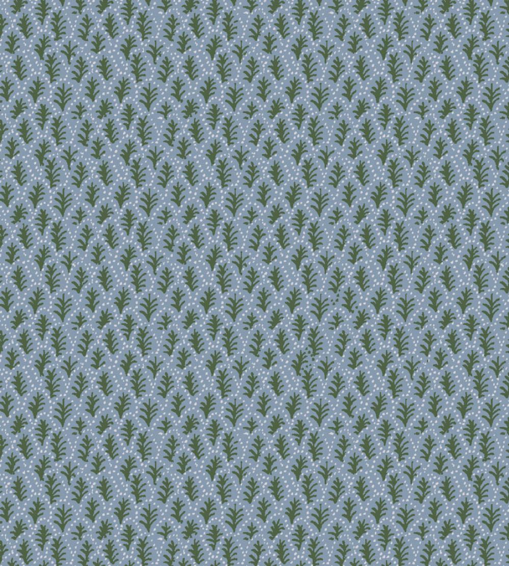 Trees II Fabric by Parker & Jules Day Blue