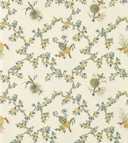 Trelliage Wallpaper by Sanderson Chamomile/Chalk