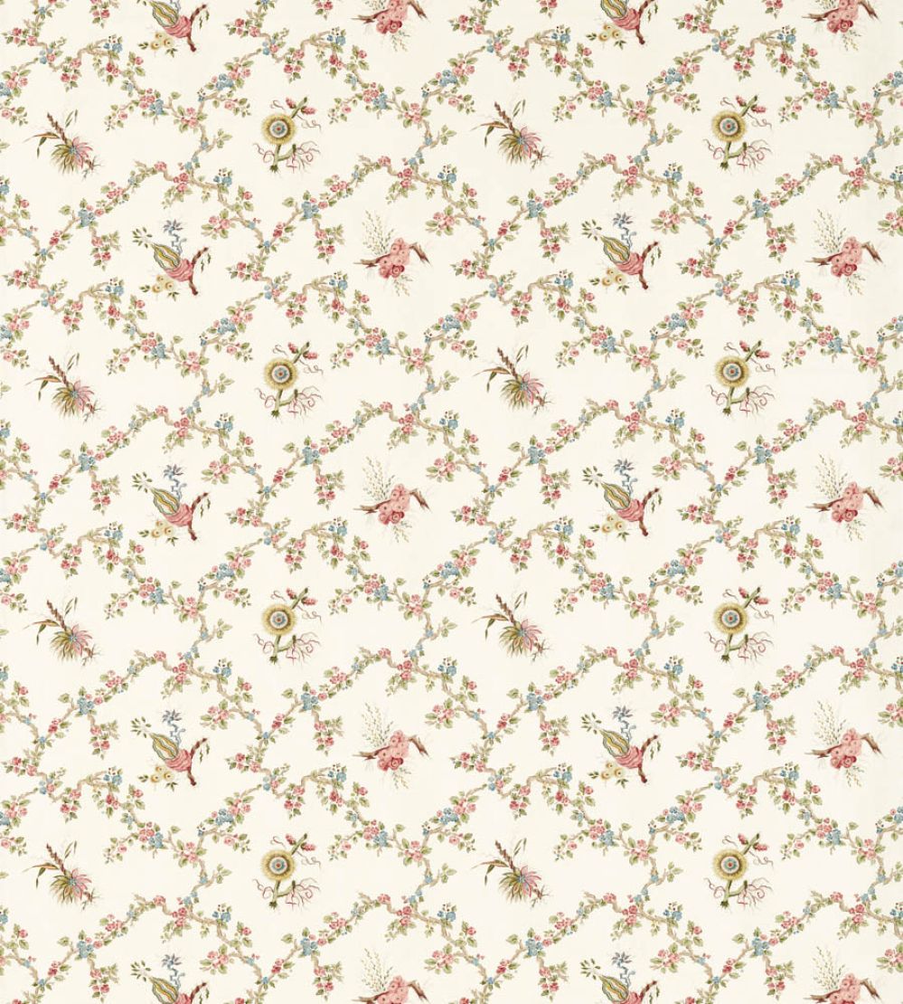 Trelliage Fabric by Sanderson Raspberry/Stone
