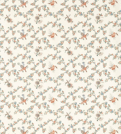 Trelliage Fabric by Sanderson Sandstone/Woad