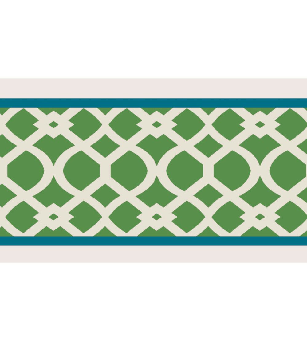 Trellis Border 8cm Wallpaper by Parker & Jules Emerald