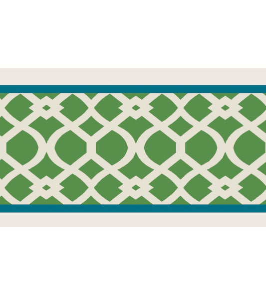 Trellis Border 8cm Wallpaper by Parker & Jules Emerald
