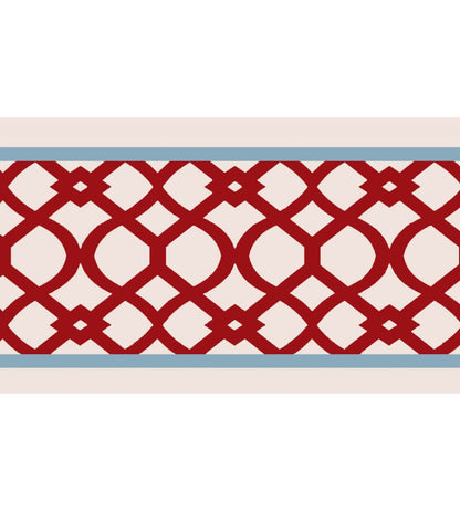 Trellis Border 8cm Wallpaper by Parker & Jules Raspberry