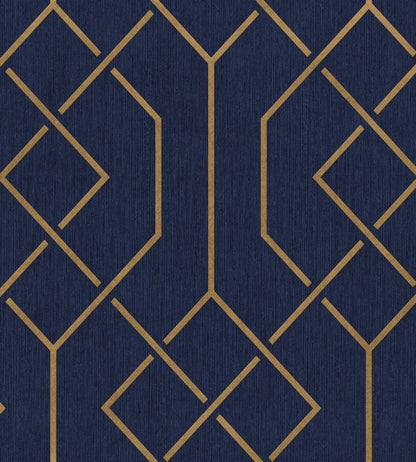 Trellis Wallpaper by Coordonne Ultramarine