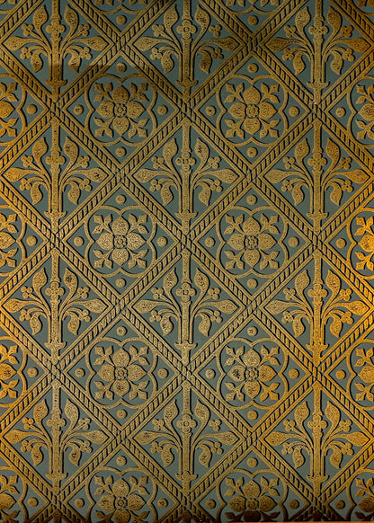 Trellis Hand Block Wallpaper by Watts 1874 in Melrose Green