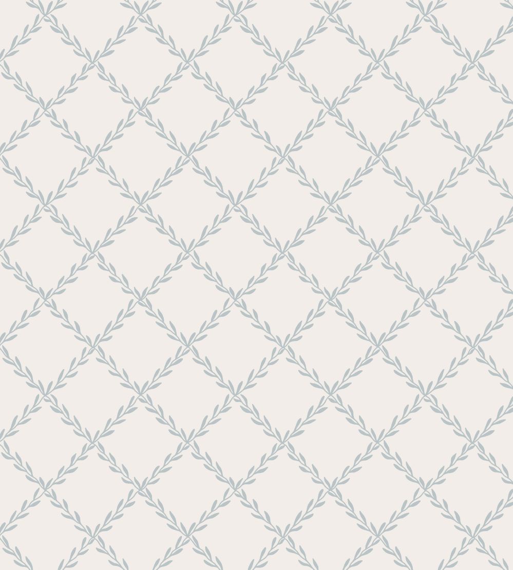 Trellis Wallpaper by Sandberg Misty Blue