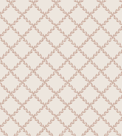 Trellis Wallpaper by Sandberg Terracotta